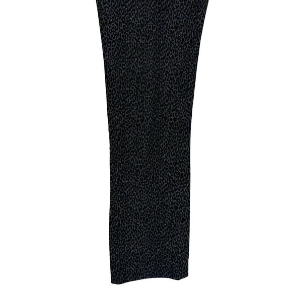 Carlisle Womens Pants Size 4 Animal Print Straight Leg Flocked Wool Blend UNIQUE - Picture 5 of 11